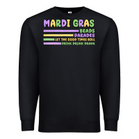 Black mardi gras beads Premium Sweatshirt - MaliasSmallBusiness
