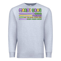 Heather Grey mardi gras beads Premium Sweatshirt - MaliasSmallBusiness