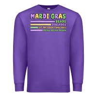 Purple mardi gras beads Premium Sweatshirt - MaliasSmallBusiness