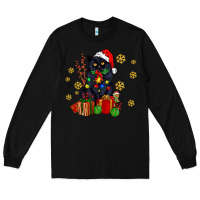 Black black cat meowy christmas Long Sleeve Tee - AdoDesignShop