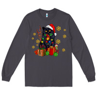 Smoke black cat meowy christmas Long Sleeve Tee - AdoDesignShop