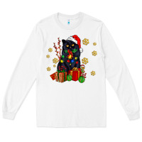 White black cat meowy christmas Long Sleeve Tee - AdoDesignShop
