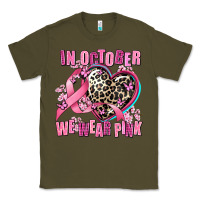 Army Green western leopard  in october we wear pink heart Classic Tee - AdoDesignShop