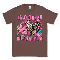 Chestnut western leopard  in october we wear pink heart Classic Tee - AdoDesignShop
