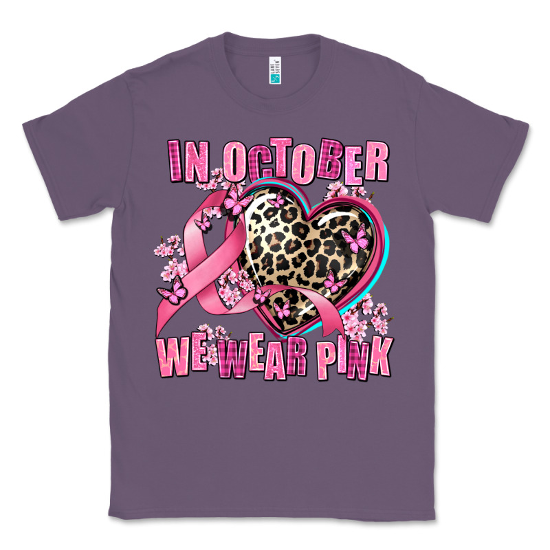 Western Leopard  In October We Wear Pink Heart Classic Tee by AdoDesignShop | Teevron