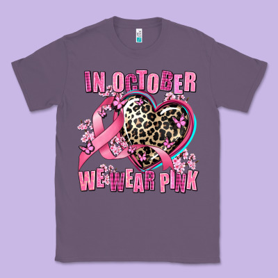 Western Leopard  In October We Wear Pink Heart Classic Tee Designed By Adodesignshop
