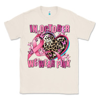 Natural western leopard  in october we wear pink heart Classic Tee - AdoDesignShop