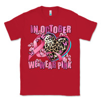 Red western leopard  in october we wear pink heart Classic Tee - AdoDesignShop