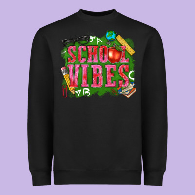 School Vibes Heavyweight Sweatshirt Designed By Texasbilliewilder