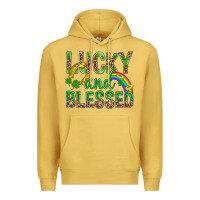 Antique Gold Lucky And Blessed St Patricks Premium Hoodie - BundleAndBundleShop