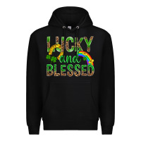 Black Lucky And Blessed St Patricks Premium Hoodie - BundleAndBundleShop