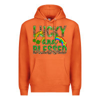 Carrot Lucky And Blessed St Patricks Premium Hoodie - BundleAndBundleShop