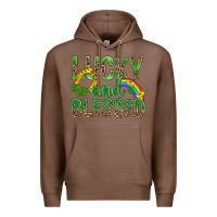 Chestnut Lucky And Blessed St Patricks Premium Hoodie - BundleAndBundleShop