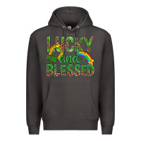 Smoke Lucky And Blessed St Patricks Premium Hoodie - BundleAndBundleShop