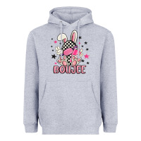 Heather Grey boujee checkered easter bunny egg trending Heavyweight Hoodie - MaliasSmallBusiness