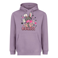 Lavender boujee checkered easter bunny egg trending Heavyweight Hoodie - MaliasSmallBusiness