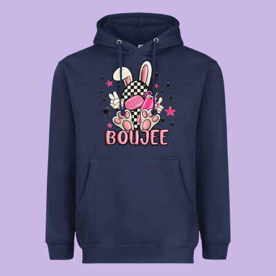 Boujee Checkered Easter Bunny Egg Trending Heavyweight Hoodie Designed By Maliassmallbusiness