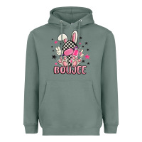 Sage boujee checkered easter bunny egg trending Heavyweight Hoodie - MaliasSmallBusiness