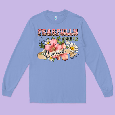Fearfully And Wonderfully Created Long Sleeve Tee Designed By Jahusdesignshop