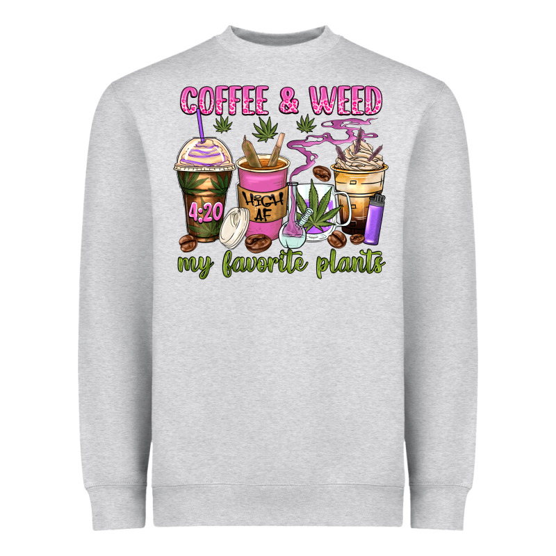 Coffee And Weed My Favorite Plants Heavyweight Sweatshirt by Zillion Design Studio | Teevron