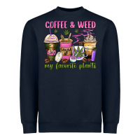 Navy coffee and weed my favorite plants Heavyweight Sweatshirt - Zillion Design Studio
