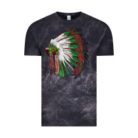 Cloud Black christmas indian feather headdress Vintage Tee - RanaPortraitStore