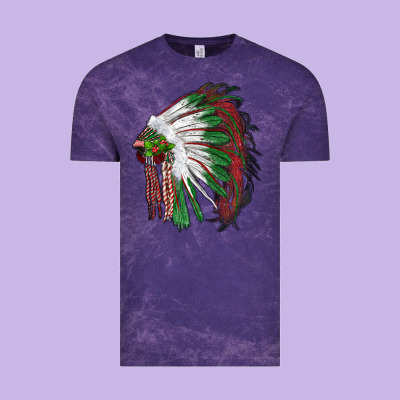 Christmas Indian Feather Headdress Vintage Tee Designed By Ranaportraitstore