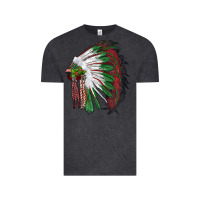 Vintage Black christmas indian feather headdress Vintage Tee - RanaPortraitStore