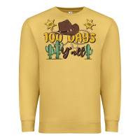 Antique Gold 100 days y'all Premium Sweatshirt - MaliasSmallBusiness