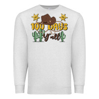 Oatmeal Heather 100 days y'all Premium Sweatshirt - MaliasSmallBusiness