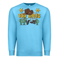 Ocean Blue 100 days y'all Premium Sweatshirt - MaliasSmallBusiness