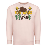 Pale Pink 100 days y'all Premium Sweatshirt - MaliasSmallBusiness