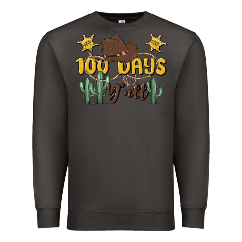 100 Days Y'all Premium Sweatshirt by MaliasSmallBusiness | Teevron