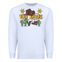White 100 days y'all Premium Sweatshirt - MaliasSmallBusiness
