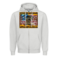 Dove Grey westerm usa army boots Zipper Hoodie - Artiststas