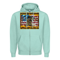 Seafoam westerm usa army boots Zipper Hoodie - Artiststas
