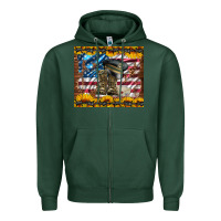 Sports Green westerm usa army boots Zipper Hoodie - Artiststas