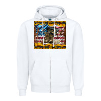 White westerm usa army boots Zipper Hoodie - Artiststas