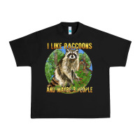 Black i like raccoons and 3 people Urban Heavy Tee - BarkalooDesign