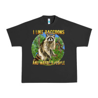 Pigment Black i like raccoons and 3 people Urban Heavy Tee - BarkalooDesign