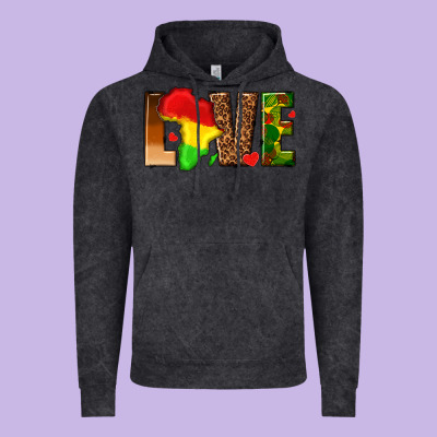 Vintage Hoodie love melanin with african map