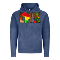 Vintage Denim love melanin with african map Vintage Hoodie - texasbilliewilder