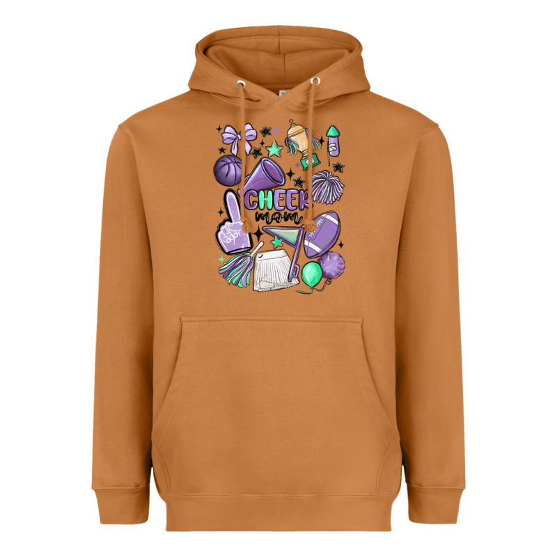 Cheer Mom Heavyweight Hoodie by MaliasSmallBusiness | Teevron