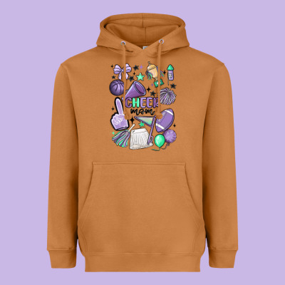 Cheer Mom Heavyweight Hoodie Designed By Maliassmallbusiness