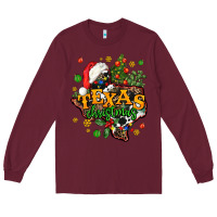 Burgundy texas christmas Long Sleeve Tee - AdoDesignShop