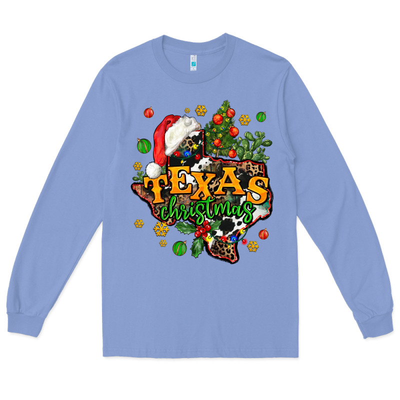 Texas Christmas Long Sleeve Tee by AdoDesignShop | Teevron