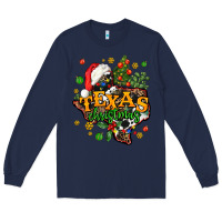 Navy texas christmas Long Sleeve Tee - AdoDesignShop