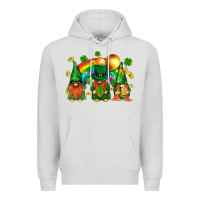 Dove Grey st. patricks  gnomies with rainbow Premium Hoodie - BundleAndBundleShop