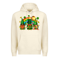 Sandshell st. patricks  gnomies with rainbow Premium Hoodie - BundleAndBundleShop