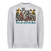 Heather Grey boy mom from son up to son down Heavyweight Sweatshirt - Zillion Design Studio